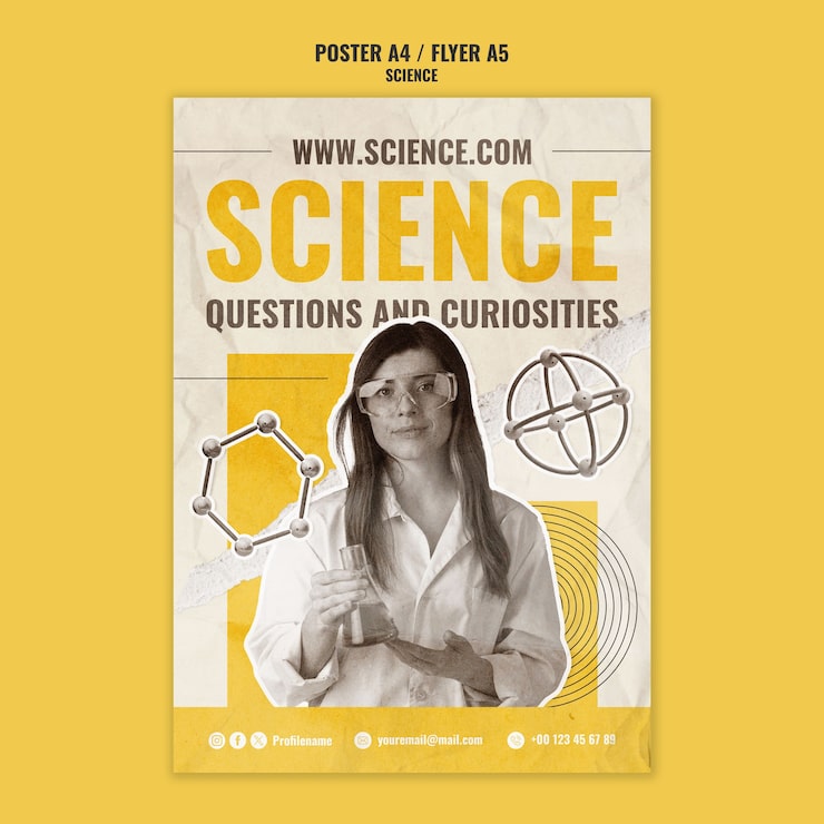 PSD gratuito progettazione di modelli scientifici