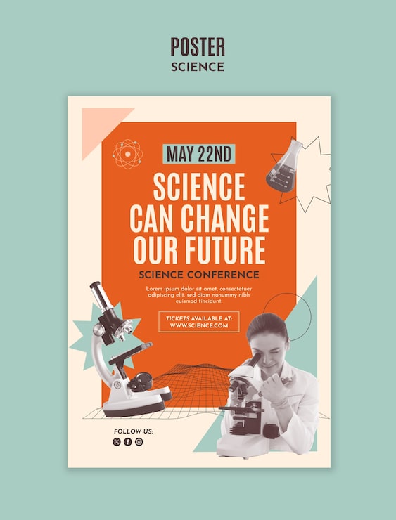 PSD gratuito progettazione di modelli scientifici