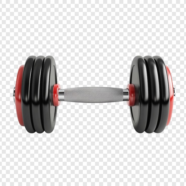 PSD gratuito red y black dumbbell fitness entrenamiento de fuerza entrenamiento gimnasio