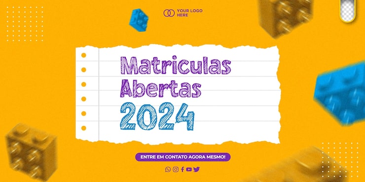 PSD gratuito las redes sociales de vuelta a la escuela abren la matrícula como aulas en brasil