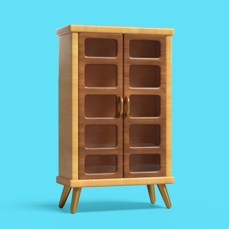 PSD Gratis render 3d ikon furnitur