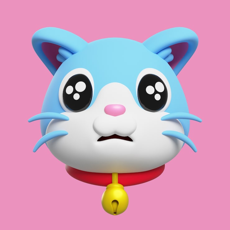 PSD gratuito rendering 3d di emoji gatto