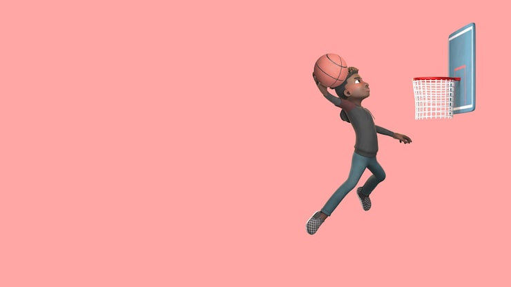 PSD Gratis rendering 3d mike bermain olahraga