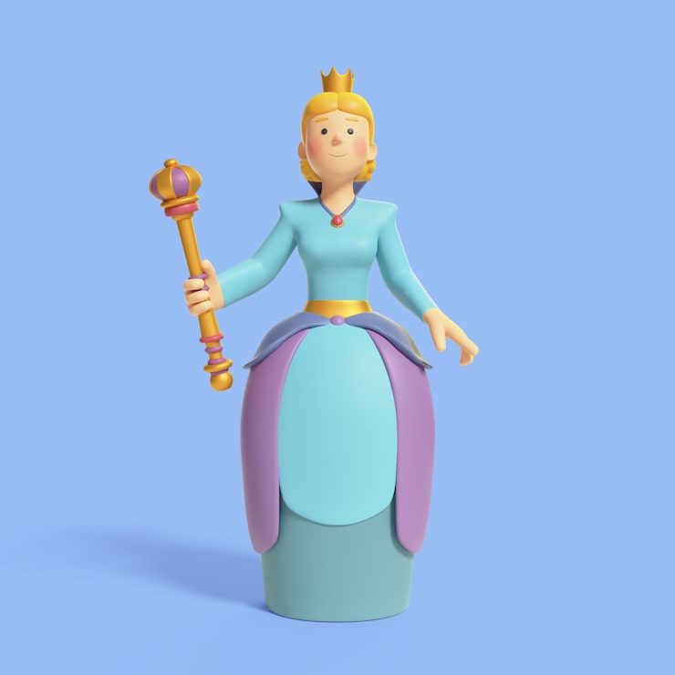 PSD gratuito renderización en 3d del carácter de la monarquía