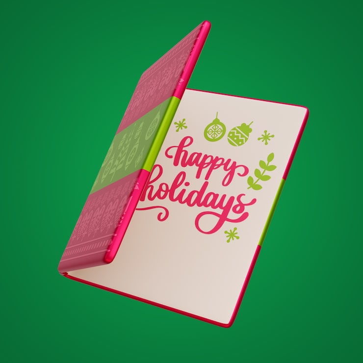 PSD gratuito renderización 3d del diseño del icono de la tarjeta de navidad
