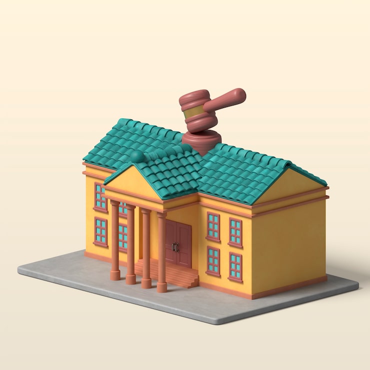 PSD gratuito renderización en 3d del icono del edificio