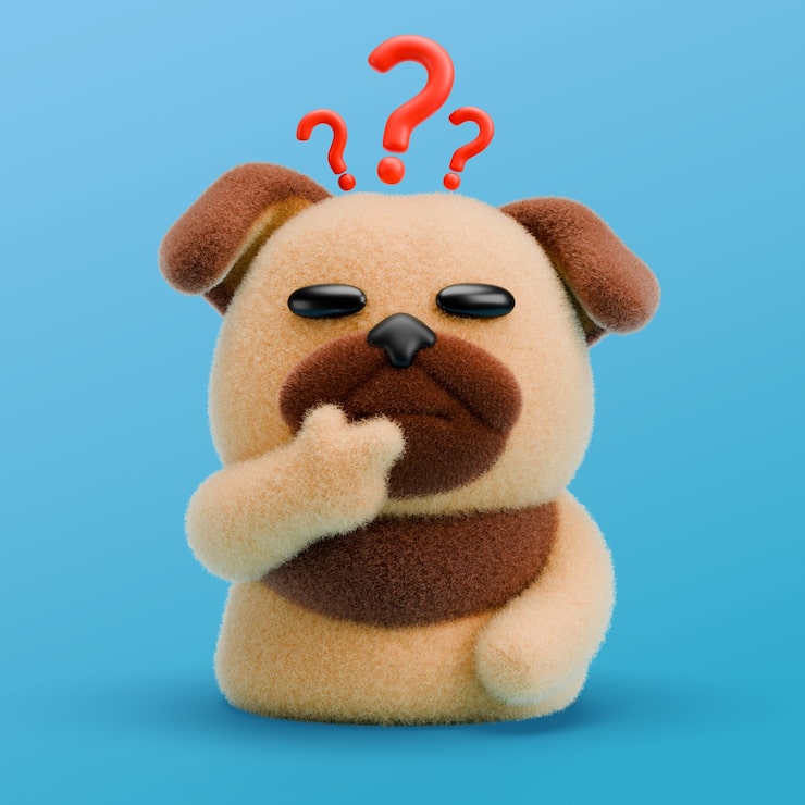 PSD gratuito renderizado en 3d del icono del emoji del perro