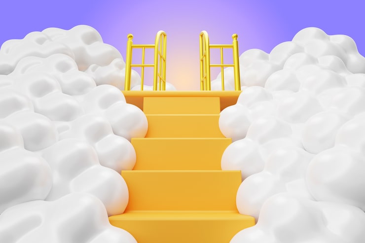 PSD gratuito renderizado 3d de ilustración del paraíso