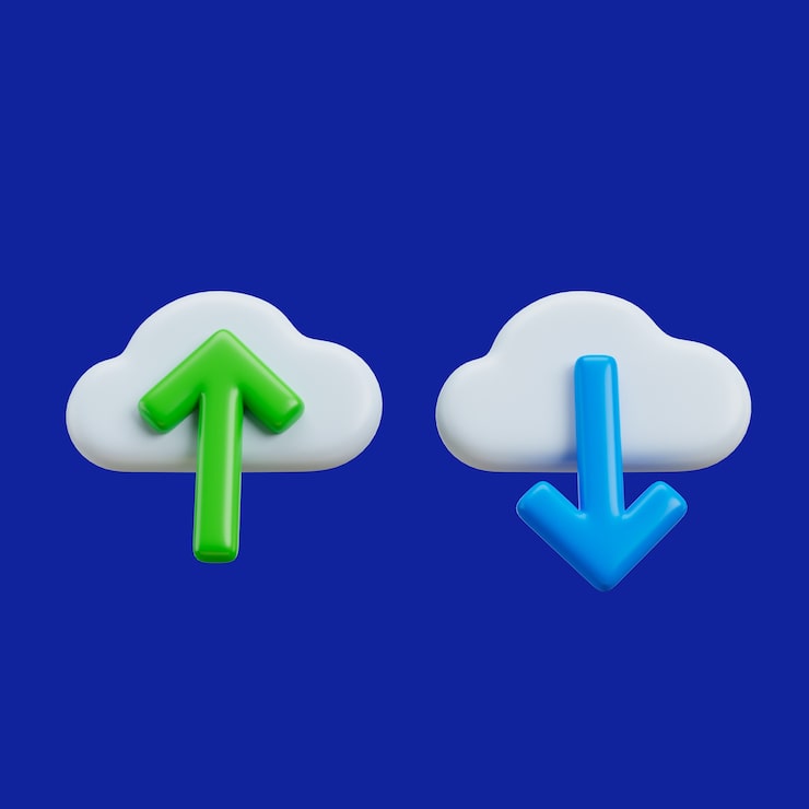 PSD gratuito representación 3d del icono de la interfaz de usuario de la nube