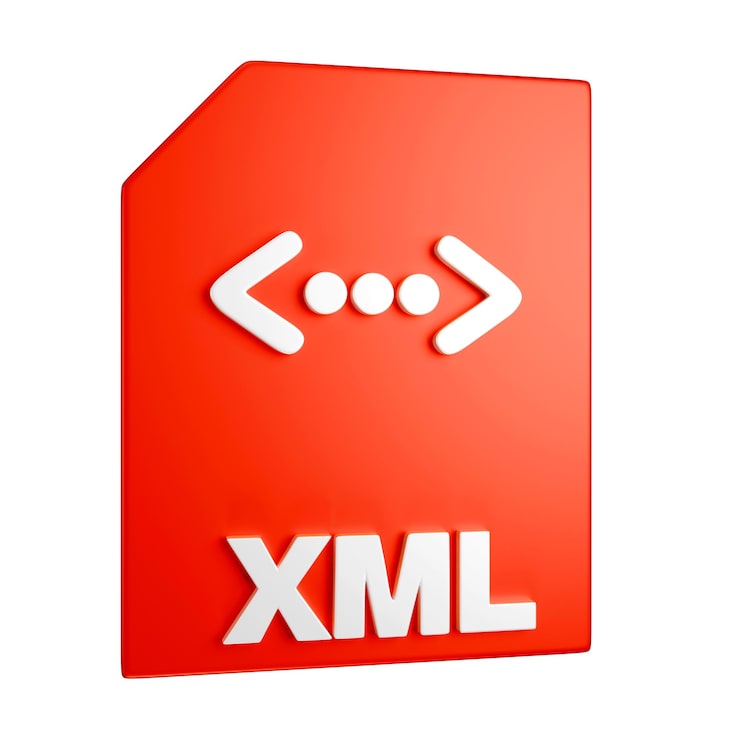 PSD gratuito representación 3d de un icono xml