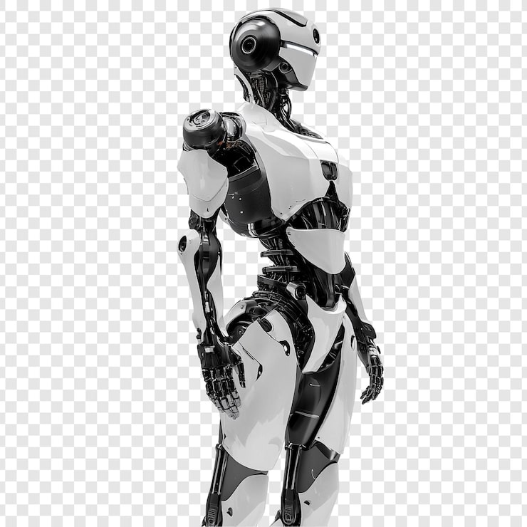 PSD gratuito robot femenina futurista un vistazo a la robótica avanzada