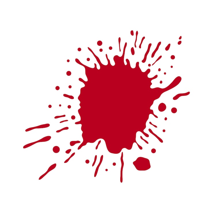 PSD gratuito salpicaduras de sangre roja