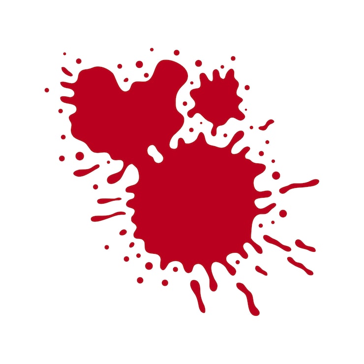 PSD gratuito salpicaduras de sangre roja