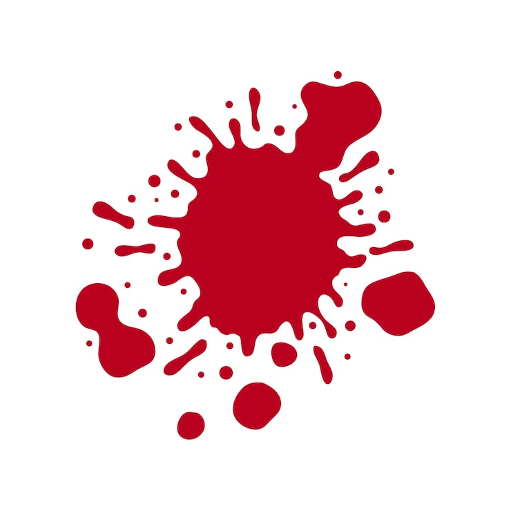 PSD gratuito salpicaduras de sangre roja