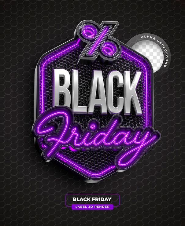 PSD Gratis sebuah tanda hitam yang bertuliskan black friday