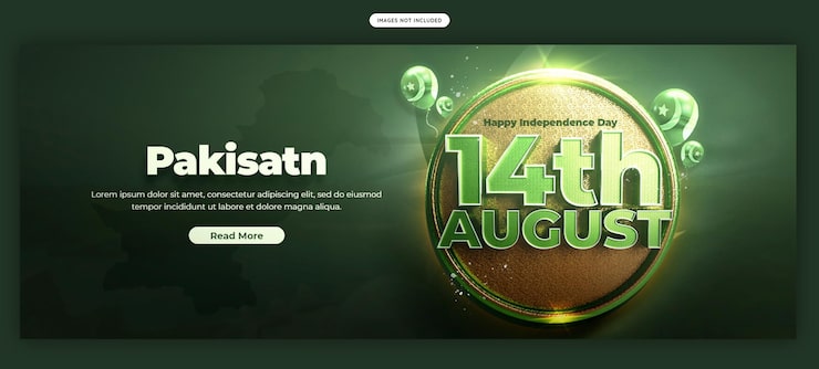 PSD Gratis selamat hari kemerdekaan pakistan sampul facebook atau templat spanduk