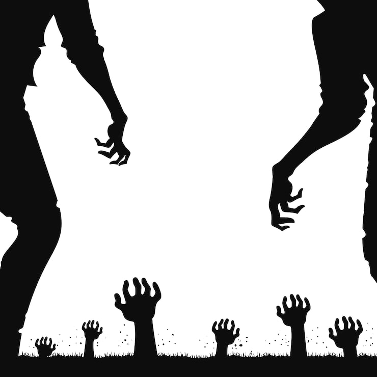 PSD gratuito siluetas negras de halloween