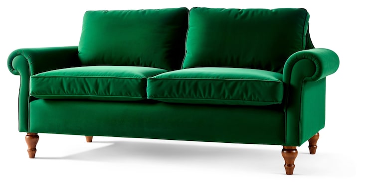 PSD gratuito sofa verde aislada