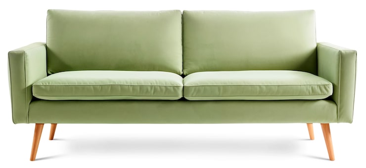 PSD gratuito sofa verde aislada