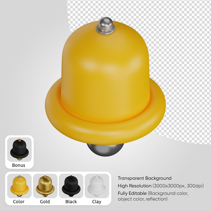 PSD gratuito sonido de notificación en 3d