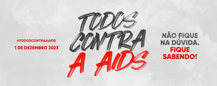 PSD Gratis spanduk templat media sosial semua orang untuk melawan aids