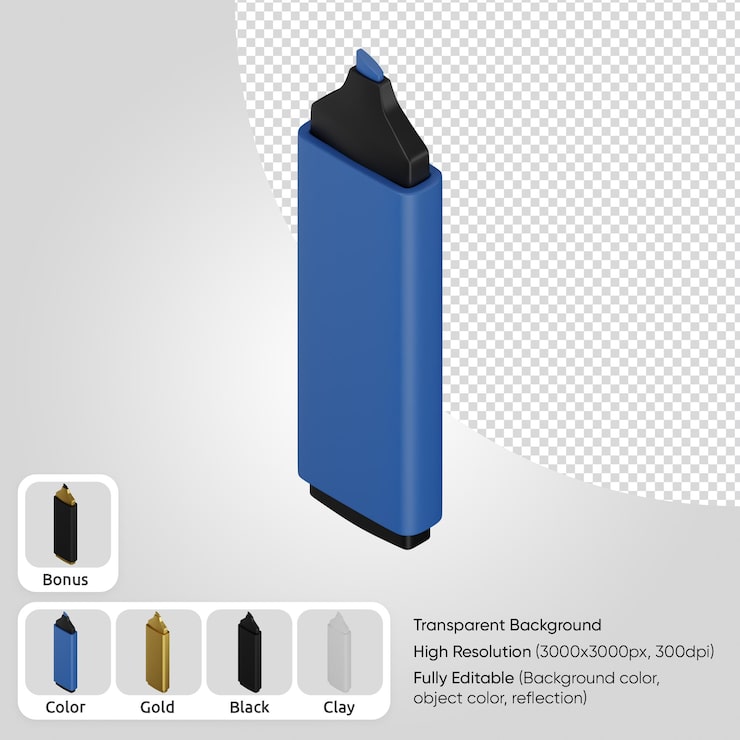 PSD Gratis stabilo 3d