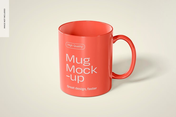 PSD Gratis tampilan depan mockup mug