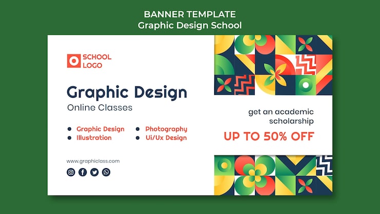 PSD Gratis templat banner desain grafis
