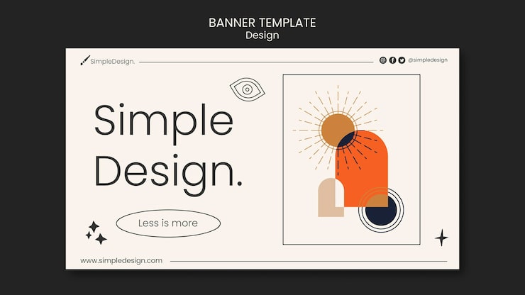PSD Gratis templat desain banner geometris