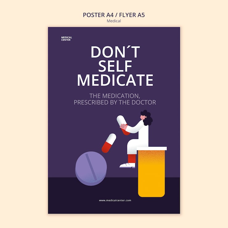 PSD Gratis templat poster bantuan medis gradien
