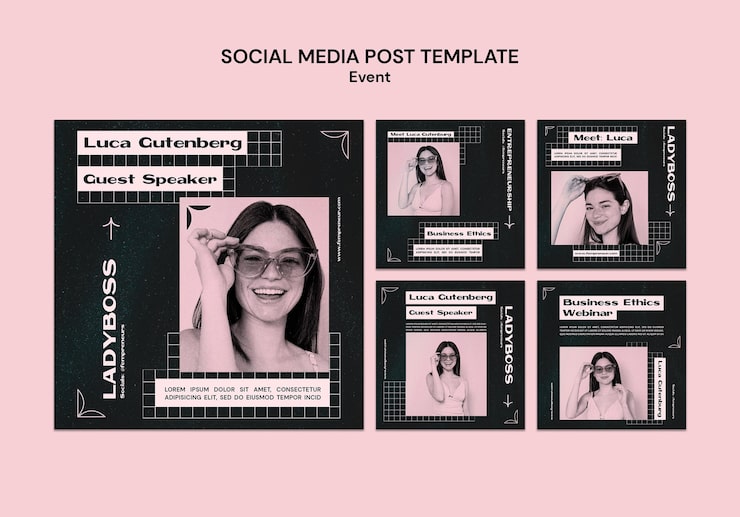 PSD Gratis templat posting media sosial acara bisnis
