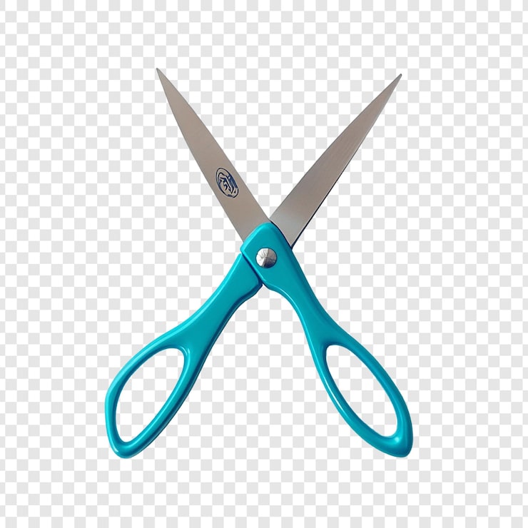 PSD gratuito las tijeras de tealhandled en primer plano