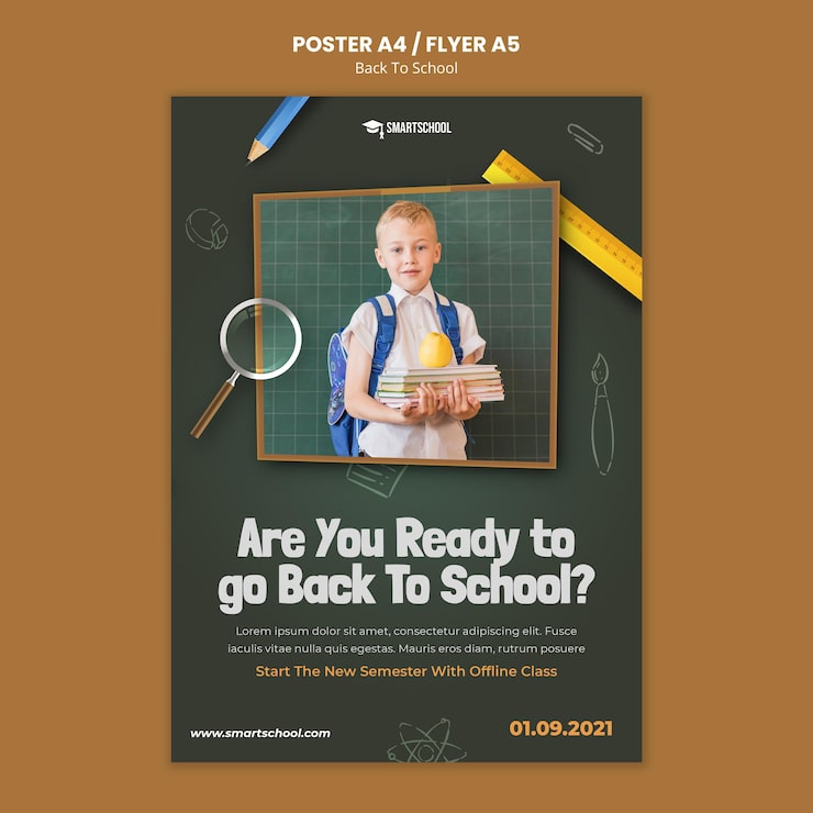 PSD gratuito torna a scuola modello di stampa