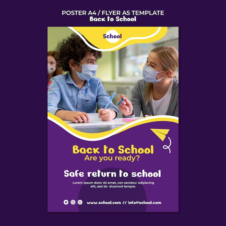 PSD gratuito torna a scuola modello di stampa