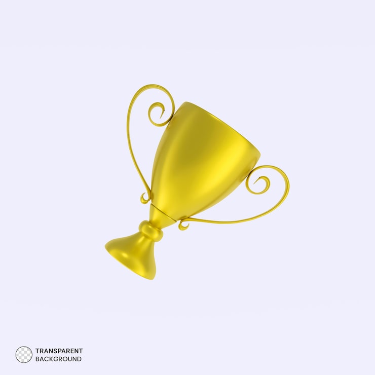 PSD gratuito trofeo copa icono aislado 3d render ilustración