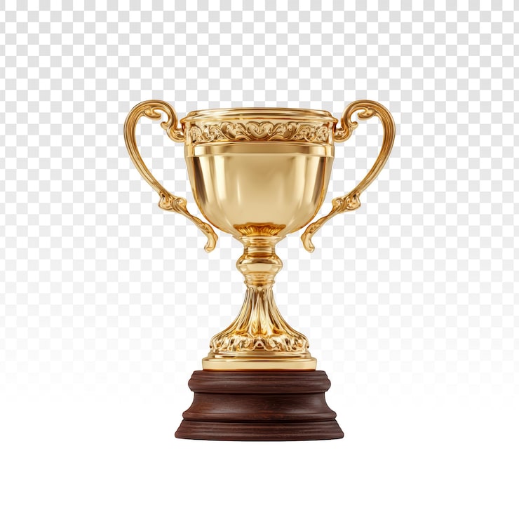 PSD gratuito trofeo del premio de oro