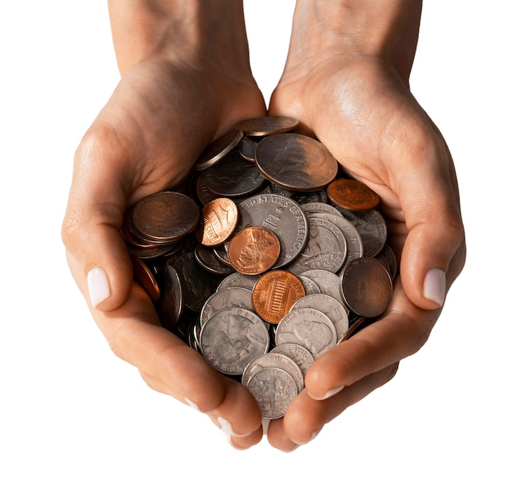 PSD gratuito varias monedas aisladas