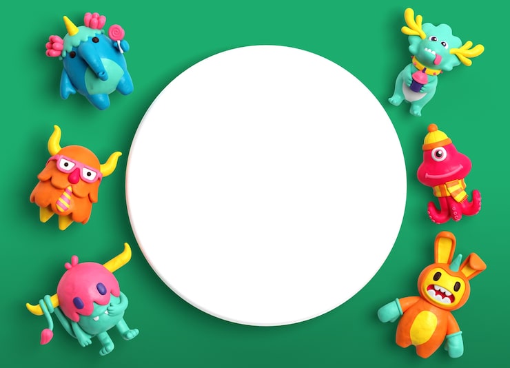 PSD gratuito las ventas de monstruos con el fondo de la pancarta en blanco