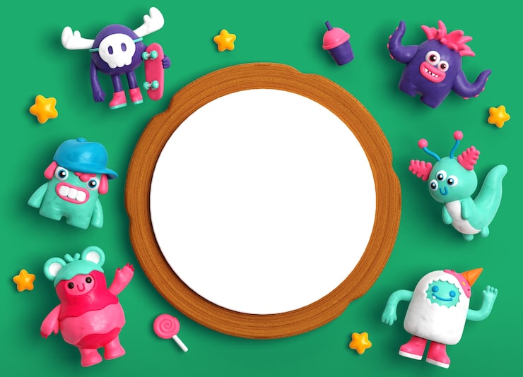 PSD gratuito las ventas de monstruos con el fondo de la pancarta en blanco