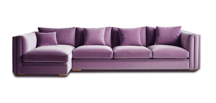 PSD gratuito vista del sofá para la decoración de interiores
