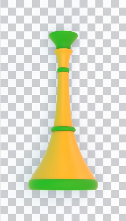 PSD gratuito vista superior del cuerno vuvuzela