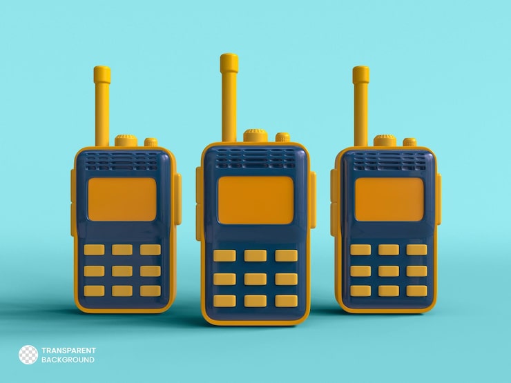 PSD gratuito walkie talkie icono aislado 3d render ilustración