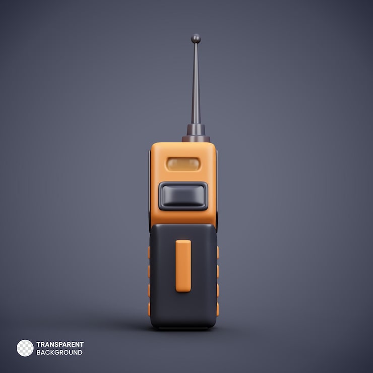 PSD gratuito walkie talkie icono aislado 3d render ilustración