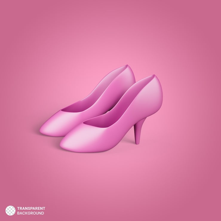 PSD gratuito zapato de tacón de mujer icono aislado 3d render ilustración
