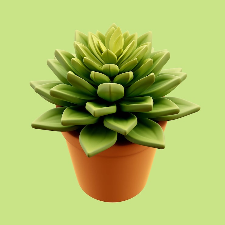 PSD gratuit 3d illustration de plante succulente