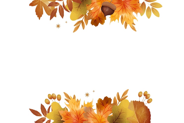 PSD gratuit l'aquarelle tombe les feuilles de la frontière