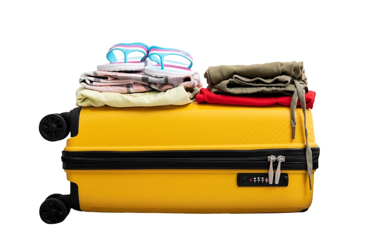 PSD gratuit bagages préparés pour voyager