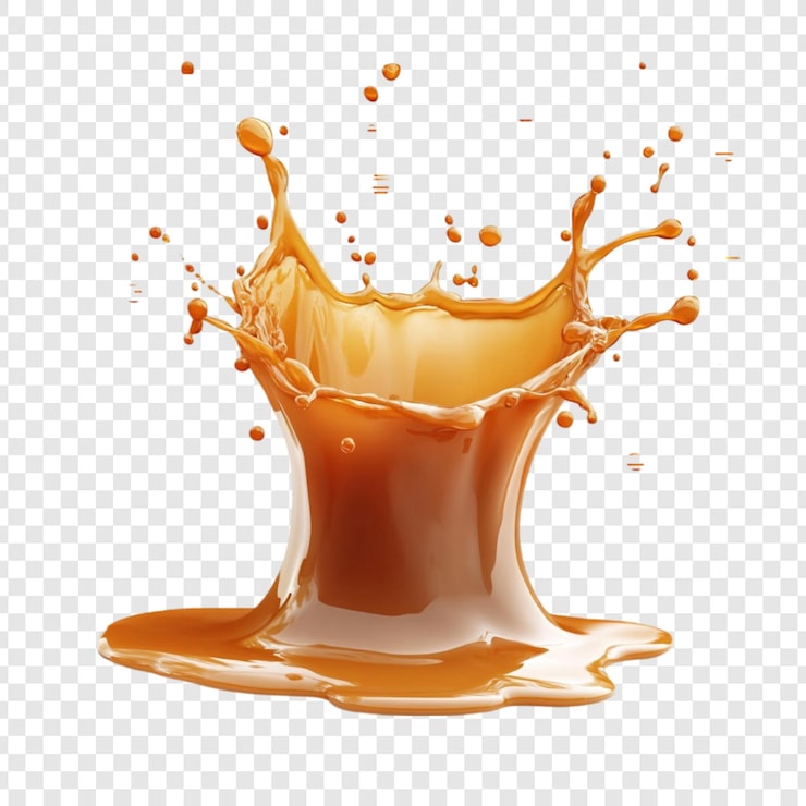 PSD gratuit caramel splash une douce symphonie de délices liquides