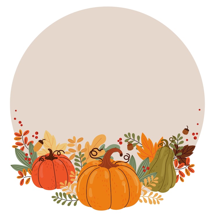 PSD gratuit citrouilles de thanksgiving isolées
