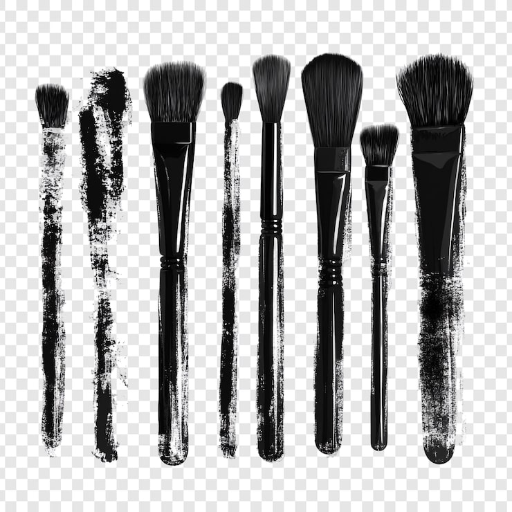 PSD gratuit une collection élégante de pinceaux de maquillage un ensemble professionnel pour une application impeccable